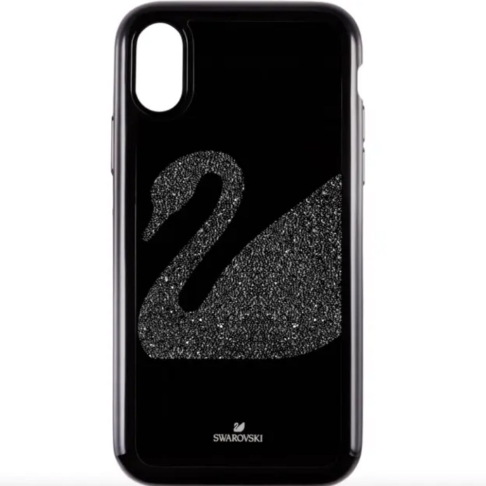 Swarovski swan crystals black iPhone case, iPhone X/XS